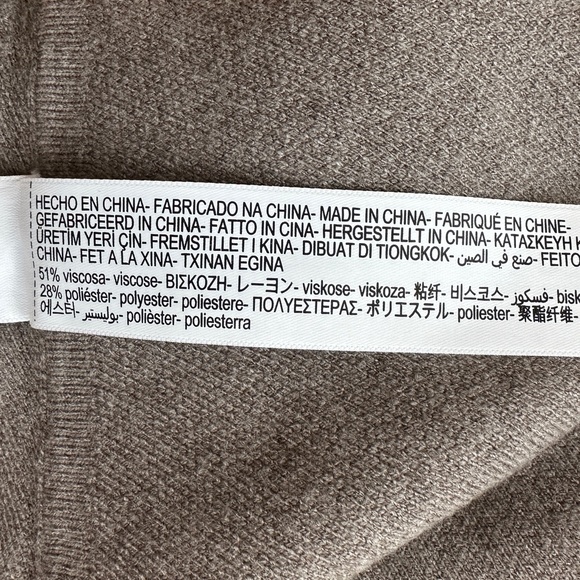 MASSIMO DUTTI taupe brown oversized cardigan - Picture 13 of 13